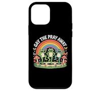 Gay The Pray Away Rainbow Funny Meme Frogs Orgullo LGBT LGBTQ Carcasa para iPhone 12 mini
