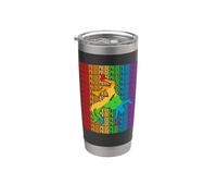 Gay Wrestler Pride Month LGBT Rainbown Flag Wrestling Vaso térmico de acero inoxidable de doble pared