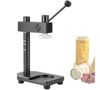 GAYAYAS Cerradora Manual de latas, máquina cerradora de Vasos de aleación de Aluminio para Uso doméstico/Comercial, con Altura Ajustable y Base Fija, para frascos y Botellas,Black