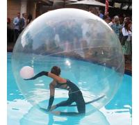GAYAYAS Pelota para Caminar sobre el Agua, Pelota de Agua Profesional Divertida para Caminar sobre el Agua, Pelota rodante Transparente con Forma de Rueda de Agua, para Parques Infantiles,2.5m