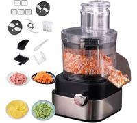 GAYAYAS Procesador de Alimentos Comercial de 600 W, Picador eléctrico de Verduras, Picador de Carne, rebanador y rallador, para Verduras, Frutas, Carne, Jengibre y ajo