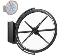 GAYAYAS Proyector holográfico 3D, Pantalla publicitaria 3D de Doble Cara, Letrero LED Giratorio Resistente al Agua, con imágenes y Videos Personalizados, para Negocios 60cm