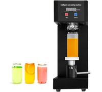 GAYAYAS Selladora automática de latas, máquina selladora Comercial de Bebidas, diámetro de Sellado de 2,2", con Panel de Control Inteligente, para sellar Botellas de plástico, Vidrio y hojalata Black