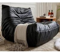 GAYAYAS Sillones Puff de Esquina con Chimenea para Adultos, sofá de Espuma, sofá de Descanso Suave y cómodo, para Sala de Estar, Dormitorio, Oficina Black