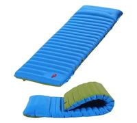 GAYCLG Cama Hinchable Colchón de Aire, Almohadilla para Dormir Amplia, Cama Inflable empalmada, Estera de Picnic en la Playa, Tienda de campaña Cama para Dormir Coche(Blue with Green)