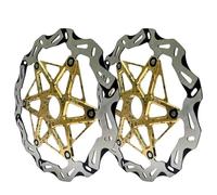 GAYCLG Freno de Tambor para Bicicleta Disco de Freno de Bicicleta YOD4, Bloqueo Central de 6 Orificios, 160mm, 180mm, 203mm, 1,95mm, rotores de Freno de Bicicleta de Carretera(Lock 203mm 2 pcs)