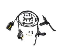 GAYCLG Freno de Tambor para Bicicleta Kit de Freno hidráulico con Cuatro pistones y mangueras de Freno Delantero Derecho de 800 mm y Trasero Izquierdo de 1500 mm para Bicicleta de montaña(Black)