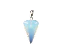 GAYEGF 1 colgante de piedra natural de ágata roja cornalina y cristal de cuarzo para collar, péndulo facetado