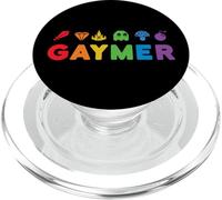 Gaymer Funny LGBTQ+ Pride Rainbow Gay Videojuego Amante Gamer PopSockets PopGrip para MagSafe