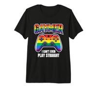 Gaymer, ni Siquiera Puedo Jugar Hetero - Funny Rainbow Gaming Camiseta Premium