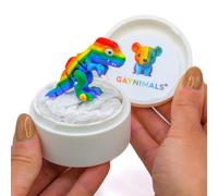 Gaynimals Dex The T-Rex - Serie Legends & Lore | Juguete articulado impreso en 3D | Mascota sensorial de escritorio para adultos y niños | Listo para regalar en estuche de coleccionista con calcomanía