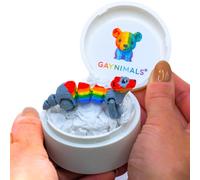 Gaynimals® Felix The Ferret - Serie Home & Hearth | Juguete articulado impreso en 3D | Mascota sensorial de escritorio para adultos y niños | Listo para regalar en estuche de coleccionista con