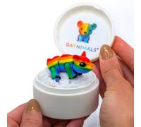 Gaynimals Fig The Pig - Serie Home & Hearth | Juguete articulado impreso en 3D | Mascota sensorial de escritorio para adultos y niños | Listo para regalar en estuche de coleccionista con calcomanía