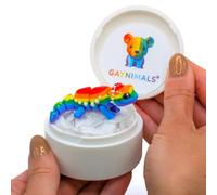 Gaynimals Rocky The Bearded Dragon - The Pride Pond Series | Juguete articulado impreso en 3D | Mascota sensorial de escritorio para adultos y niños | Listo para regalar en estuche de coleccionista