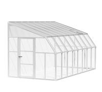 Gazebo de aluminio canopia sun room gris de 257x322 cm