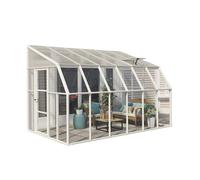 Gazebo de aluminio canopia sun room gris de 257x435 cm