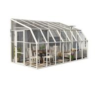 Gazebo de aluminio canopia sun room gris de 257x435 cm