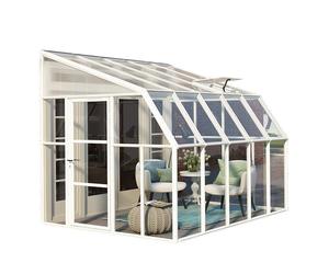 Gazebo de aluminio canopia sun room gris de 257x435 cm