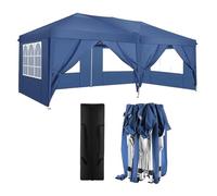 Gazebo emergente de aleación Aluminio | Fiesta multicolor: dosel plegable con paneles laterales(Blue)