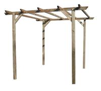 GAZEBO PERGOLA DE PINO IMPREGNADO CM. 300X300X240H