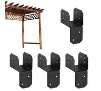 Gazebo Soportes - Steel 1.5x2in / 3x3.5in | Conectores de postes conjuntos de empate de techo de 4 piezas de alta resistencia | Hardware para cobertizo Gazebo Deck Terrace Porch Carport Barn Yard