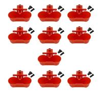 Gazechimp 10 Piezas Bebedero Automático para Pollos Vasos de Fácil Instalación Compacto Apto para Crianza de Palomas en Granjas Y, Rojo