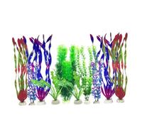 Gazechimp 10 Plantas Artificiales para Acuario, Decoraciones de Plantas Artificiales, Adornos de Simulación, Accesorios Coloridos para Peceras, Style a