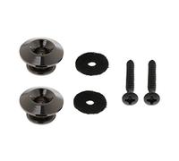 Gazechimp 2pcs Straplocks Guitarra Acústica Eléctrica Bajo Ukulele Cinturón Bloquea Botón Piezas Accesorio