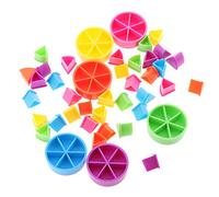 Gazechimp 42pcs Juego de Búsqueda Trivial Piezas de Pastel para Fracciones de Matemáticas Multicolor