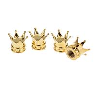 Gazechimp 4x Corona Forma Tapones Válvulas De Vástago Neumático De Rueda Accesorios Coche Cubierta Tornillo Hermético Oro