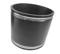 Gazechimp Acoplador de Manguito Flexible Conexión de Plomería con Abrazaderas Acoplamiento de Caucho Flexible de Repuesto Multiusos Manguito Flexible, 75 Mm X 85 Mm X 90