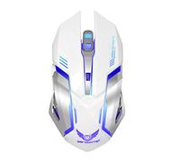 Gazechimp Ratón de Juego Receptor USB con Cable de Carga Accesorios de Alta Calidad de Ordenador - Blanco