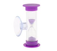 Gazechimp Reloj de arena de 3 minutos, reloj de arena con ventosa, acrílico, cristal y arena, temporizador para cocinar, máscara, yoga, juegos, cepillado de dientes, etc. - Morado