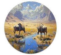 Gazela mongola Rompecabezas Imposible,desafío for Adults Autumn Plateau Juego EduGatoivo 1000 Piezas Obra De Arte De Juego De para Adultos Y Niños Mayores De 12 Años 1000pcs (67.5x67.5cm)