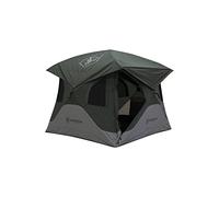 Gazelle T3X GT301GR - Tienda de campaña plegable ligera y portátil para 3 estaciones, con fácil instalación, bolsillos de almacenamiento y loft para equipos, color verde alpino