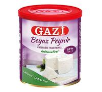 Gazi - Queso pastoral sin lactosa - 12 latas de 500 g - Beyaz Peynir crema de queso sin lactosa con 55% de grasa i.Tr., 100% leche de vaca, queso blando es ideal para ensaladas, sabor muy suave