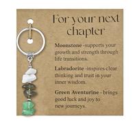 GAZIL Llavero de Cristal para Mujer, Amuleto de la Suerte con Tarjeta Inspiradora, Regalo de Energía Positiva y Ánimo para Profesores, Colegas, Mudanza, Despedida