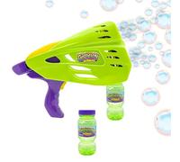 Gazillion Bubbles Double Bubble Blaster - Rechargeable - 2-in-1 Bubble Wand & Machine - Endless Bubbles - LED Light Show - Includes 2 Bottles of Bubble Solution