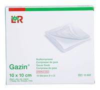 Gazin - Compresas estériles (10 x 10 cm, 8 unidades, 5 x 2 unidades)
