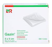 Gazin Mullkompressen 5 x 5 cm 8fach steril, 10 pzas Compresas