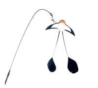 Gazocua Gato de - Golondrinas diseño Ejercicios de Movimiento, Varilla de con Cascabel para Gatos - Entrenamiento para después de Comer contra el aburrimiento y para la estimulación Mental