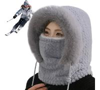 Gazocua Gorro ruso,Gorro de invierno para mujer - Protección de oídos ajustable flexible,Para Esquí Snowboard Montañismo Senderismo En El Frío