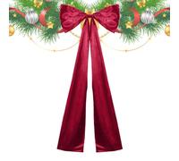 Gazocua Lazos Rojos,Gran de Cinta para la Parte,Moño De Terciopelo para Remate De Árbol | para la Cocina, Exterior, Granja, Pared, Interior, Manualidades, Mujeres y Hombres