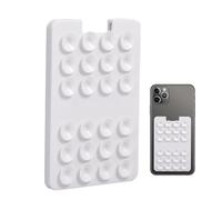 Gazocua Soporte para tarjetas telefónicas con ventosa, soporte adhesivo de silicona para tarjetas de teléfono móvil, herramienta multiusos para espejo, ventana, pared y ducha