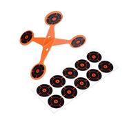 Gazocua Spin Target - con 10 Hojas Papel reactivo portátil | Juguete Diana con automático reinicio caída - para Juegos al Aire Libre Diversión Familiar Entrenamiento Camping Jardín Patio Práctica