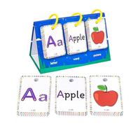 Gazocua Tarjetas Didácticas del Alfabeto Educativas - Aprendizaje De Reconocimiento De Letras | Juguete Portátil para Desarrollo de Habilidades Niños 3-8 Años Tiempo en Casa Viaje Escuela