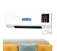 Gazocua Ventilador centrífugo montado en pared, unidad de calefacción sin canales 2 en 1 | Calefactor eléctrico silencioso para salón, dormitorio, estudio