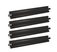 GAzOOaRt 4pcs/Lote 2020 Perfil de Aluminio en V-Lot Negro Estándar anodizado de 100-800 mm de extrusión de riel Lineal Compatible for CNC 3D Marco de Impresora Reality (Color : 700mm 4pcs)