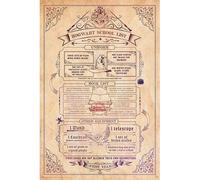 GB Eye ABYDCO779 Maxi Poster Harry Potter School List 61 x 91.5cm