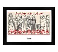 GB Eye Lámina de colección enmarcada One Piece Straw Hat Crew GBYDCO058 30 x 40 cm